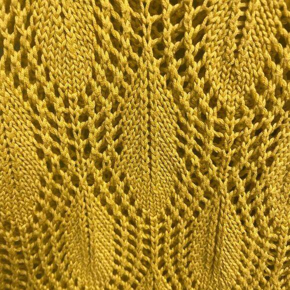 Ya Crochet Tank Size Small Boho Festival Concert Top Yellow Golden - Picture 4 of 4